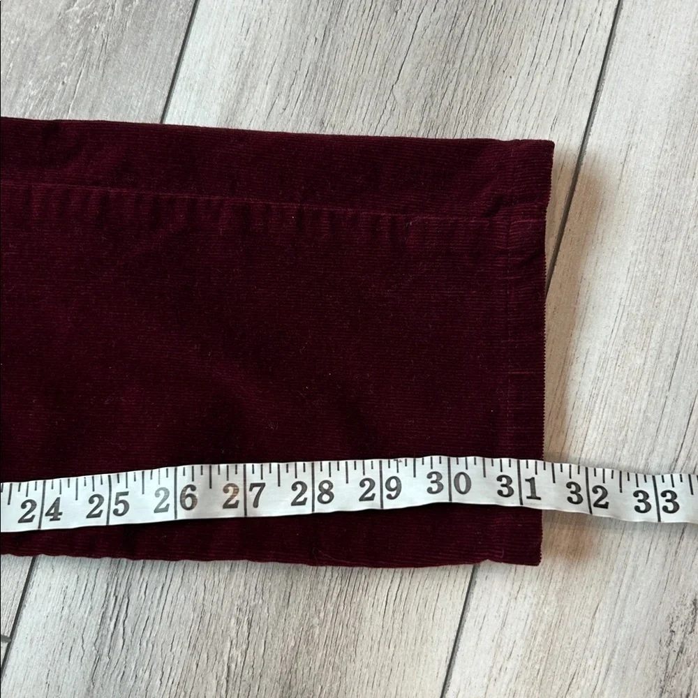 Edyson burgundy corduroy skinny fit pants size 29 long tall